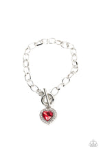 Load image into Gallery viewer, Paparazzi Till DAZZLE Do Us Part - Red Heart Bracelet
