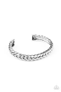 Paparazzi Tough As Nails - Silver Cuff Bracelet