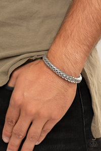 Paparazzi Tough As Nails - Silver Cuff Bracelet