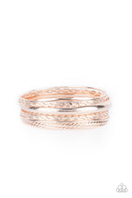 Load image into Gallery viewer, Paparazzi Trophy Texture - Rose Gold Bangle Bracelets
