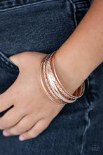 Load image into Gallery viewer, Paparazzi Trophy Texture - Rose Gold Bangle Bracelets
