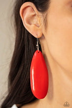 Load image into Gallery viewer, Paparazzi Tropical Ferry - Red Wooden Earrings
