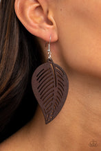 Load image into Gallery viewer, Paparazzi Tropical Foliage - Brown Wooden Earrings

