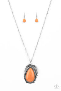 Paparazzi Tropical Mirage - Orange Stone Necklace