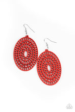 Load image into Gallery viewer, Paparazzi Tropical Retreat - Red Wooden Earrings

