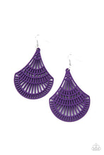 Load image into Gallery viewer, Paparazzi Tropical Temptress - Purple Wooden Earrings
