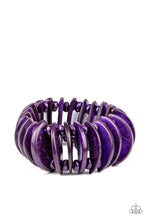 Load image into Gallery viewer, Paparazzi Tropical Tiki Bar - Purple Wooden Bracelet
