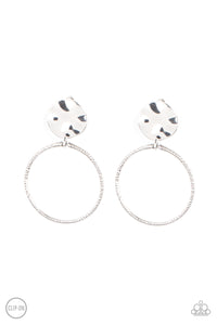 Paparazzi Undeniably Urban - Silver Clip-On Earrings