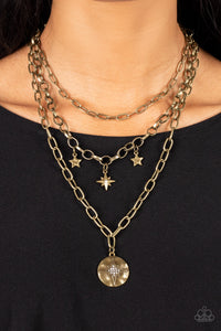 Paparazzi Under the Northern Lights - Brass Necklace
