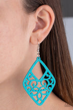 Load image into Gallery viewer, Paparazzi VINE For The Taking - Blue Wooden Earrings
