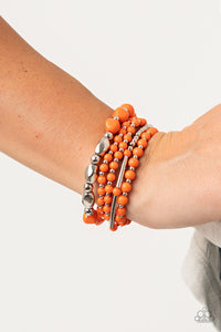 Paparazzi Vibrantly Vintage - Orange Bracelets