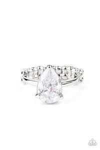 Paparazzi Vintage Engagement - White Ring