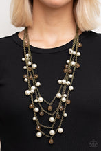Load image into Gallery viewer, Paparazzi Vintage Virtuoso - Brass Necklace
