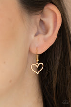 Load image into Gallery viewer, Paparazzi Vintagely Valentine - Gold Heart Necklace
