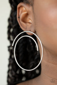Paparazzi Vogue Vortex - Silver Earrings