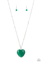 Load image into Gallery viewer, Paparazzi Warmhearted Glow - Green Heart Necklace
