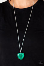 Load image into Gallery viewer, Paparazzi Warmhearted Glow - Green Heart Necklace
