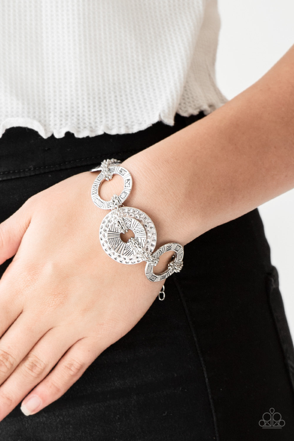 Paparazzi Way Wild - Silver Bracelet