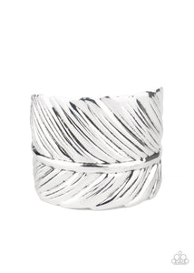 Paparazzi Where Theres a QUILL, Theres a Way - Feather Cuff Bracelet