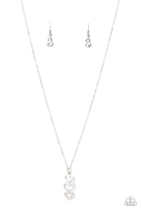 Paparazzi With All Your HEARTS - White Heart Necklace