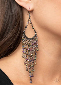 Paparazzi Metro Confetti - Multi Oil Spill Earrings